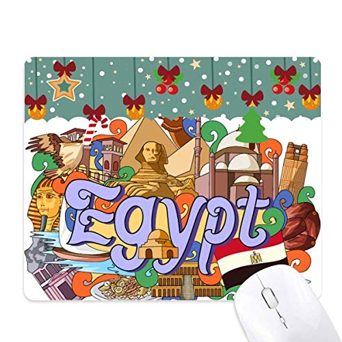 Tapis de souris en caoutchouc antidérapant pyramide égyptienne graffiti bureau