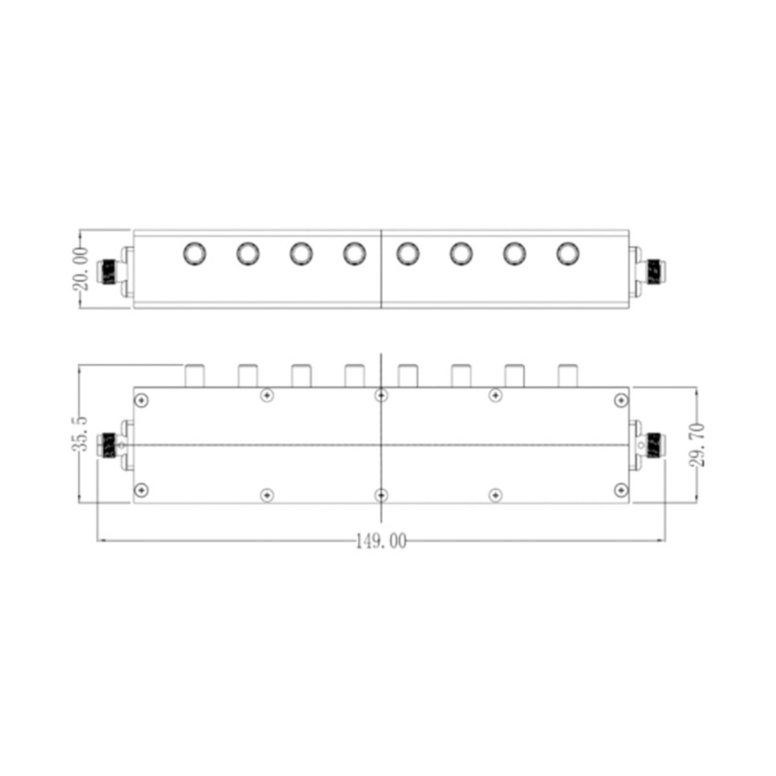 Attenuatore Regolabile SMA DC-3G 0-60dB, 0-90dB, 2W, 5W, 8W, Attenuatore a Pulsante, Attenuatore del Segnale RF, Attenuatore a gradini(0-60dB,2W)
