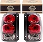 Brock Aftermarket Replacement Driver Left Passenger Right Tail Light Assembly Set Compatible With 2002-2009 Chevy Trailblazer