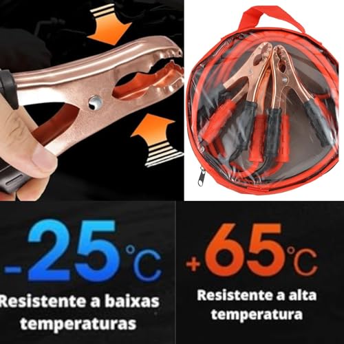 Cabo Bateria Chupeta Automotivo 1200 AMP Carro Moto Caminhão