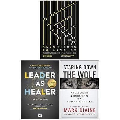Algorithms to Live By, Leader As Healer & [Hardcover] Staring Down The Wolf 3 Books Collection Set