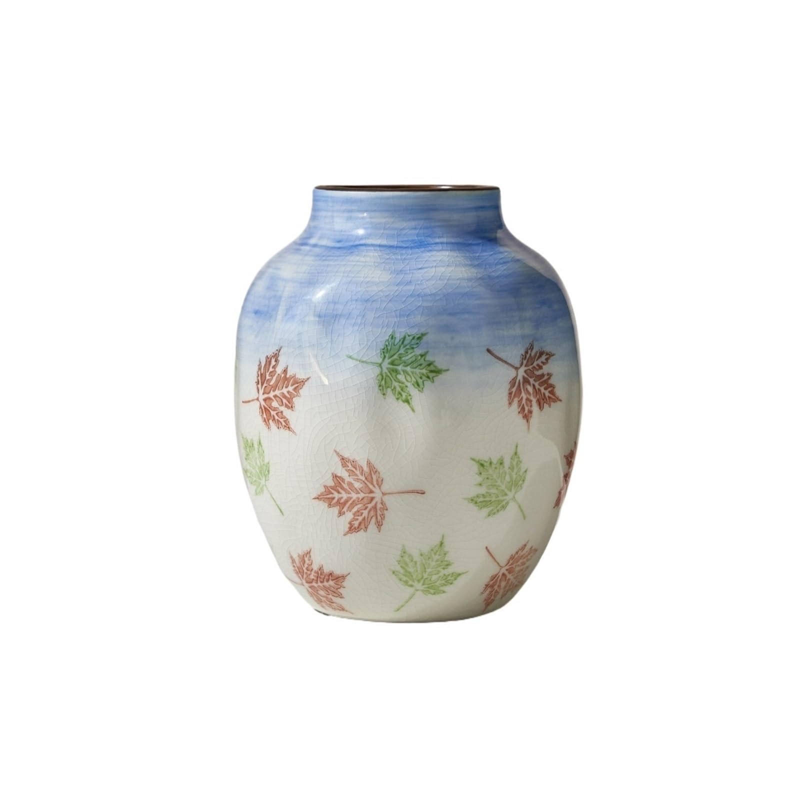 Vase craquelé bleu : illuminez un salon sombre avec cet ornement M