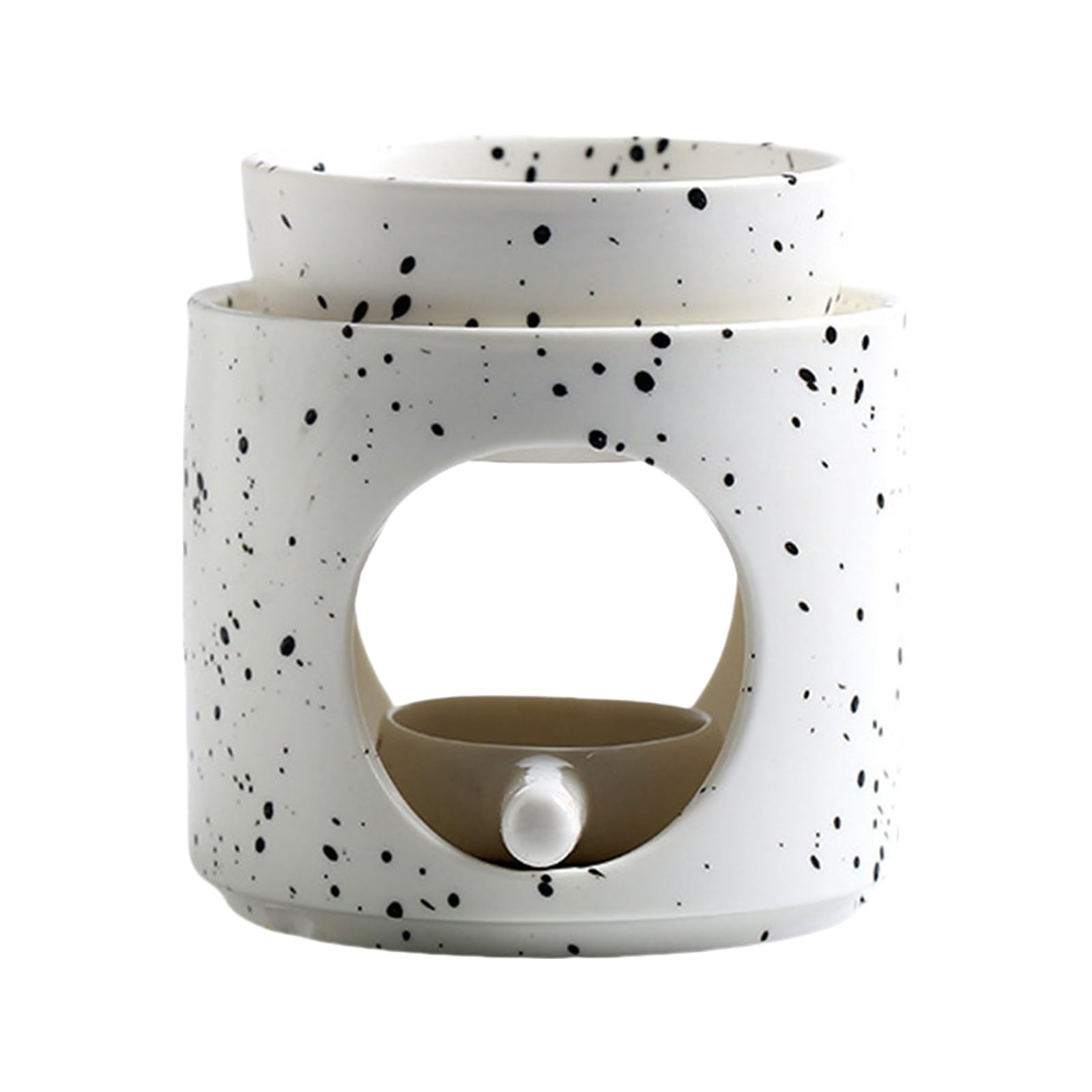 aromatherapy burner, Tealight Holder And Removable Bowl For Fragrances Diffusions(Black Dots)