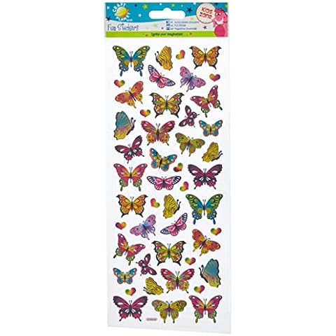 Craft Planet CPT 805215 Stickers, Animal Print, Assorted, Butterflies Cover