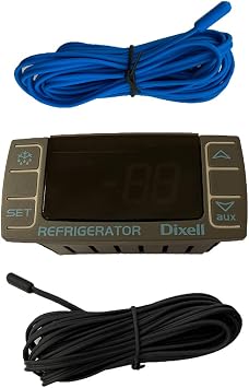 لوحة تحكم رقمية جديدة لدرجة الحرارة من طراز Dixell XR03CX-4N0F1 مع مسبارين لمستشعر درجة الحرارة 120 فولت / جاهز للفني من Xiltek