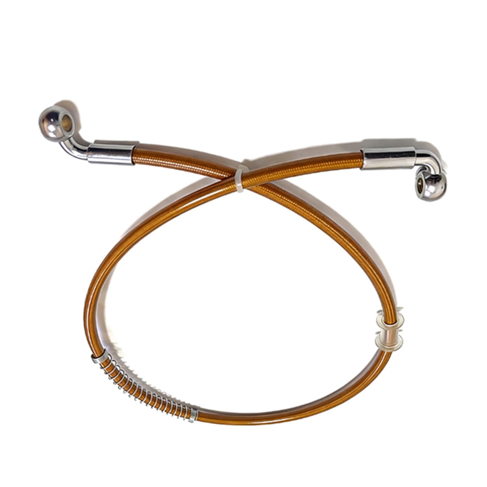 Motorcycle Brake Hose 10cm-500cm 90°-90° Motorcycle Accessories Stainless Steel Braided Cable Brake Line Hydraulic Oil Hose M10(90cm)