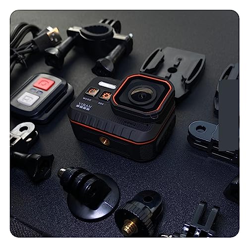 WAFOHSR Caméra d'action avec Écran De Contrôle À Distance Sport Étanche Enregistreur Lecteur Casque Action Cam Haute RéSolution(with 128G,Camera -Selfie Stick) – vue 6