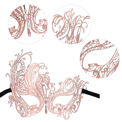 Image of Coddsmz Couples Venetian Masquerade Mask Set Luxury Style Princess Party Mask for Couples Women and Men Mardi Gras Masks