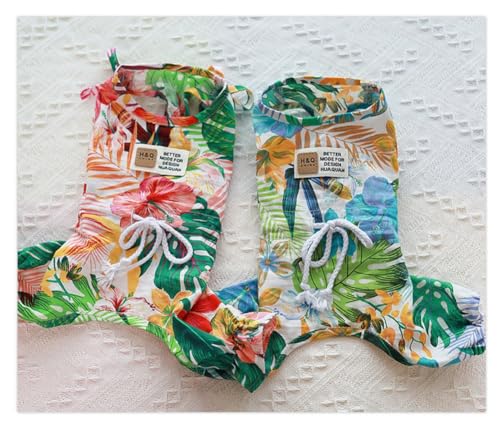 Disfraz hawaiano para perro pequeño color rojo talla S miniatura 7