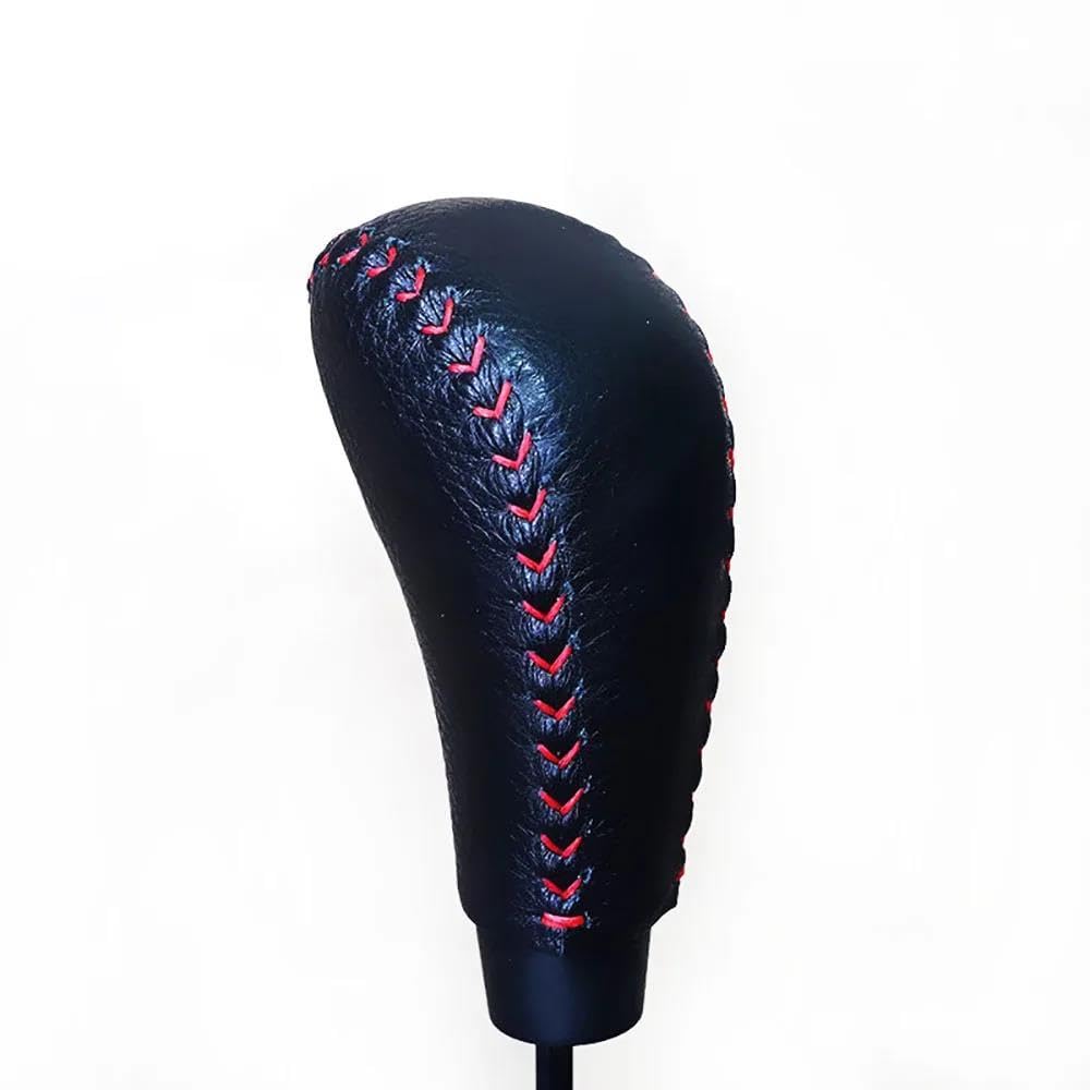 Sxqpocar Red Real Leather Gear Shift Knob Cover For Volvo S40 2004-2014 Gear Ball Protector Shift Lever Head(Red)