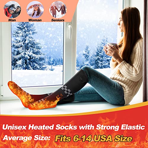 Heated Socks, 4000Mah Rechargeable Machine Washable Battery Operated Electric Heated Socks For Men Women, Foot Warmer Thermal Socks For Hunting Fishing Camping Hiking Skiing Sports Outdoor #TOP3