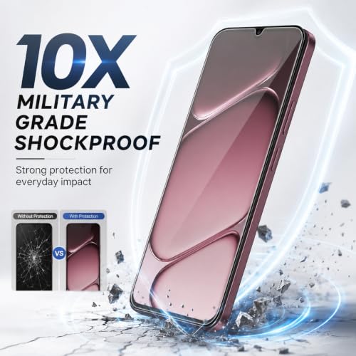 Image of FIRST MART Tempered Glass Screen Protector for OnePlus N6x - Full-Glue Screen Guard, 3D Edge to Edge, HD Clear, Bubble-Free, Case-Friendly, Black, Pack of 2