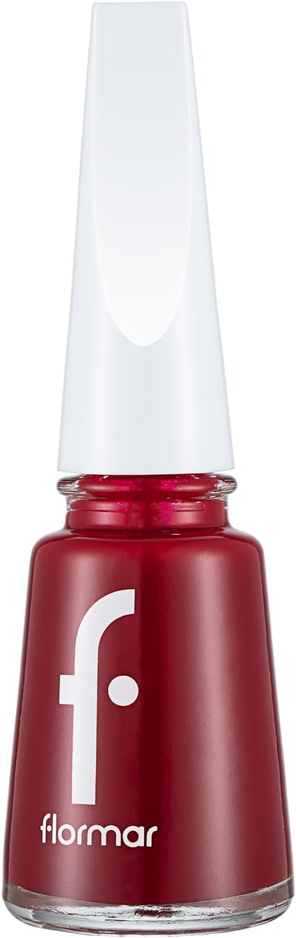 Flormar F/M Classic Nail Enamel with new improved formula & thicker brush - 406 Dark Red