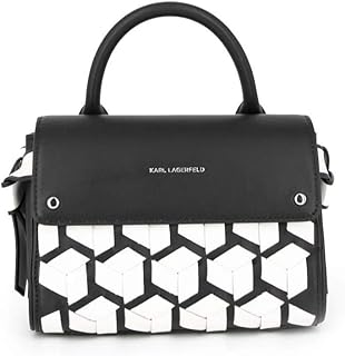 205W3052 K/IKON BORSA IN PELLE CON INTRECCIO BICOLORE TU