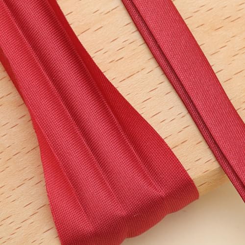 RUNFENG Wolltresse Schrägband aus Baumwolle Factory Gefalzt Baumwollband Webbing mit Fischgrätenstich für Heimwerker Handwerk Nähen Stricken Einfassband Uni gefalzt 5m x 20mm,Einfach zu nähen-Schwarz