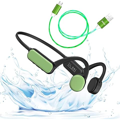 IHAO Swimming Headphones True Bone Conduction Open Ear Headset Micro USB to USB A 2.0 Android Phone Charger Cable Fast Charging High Data Speed Cover