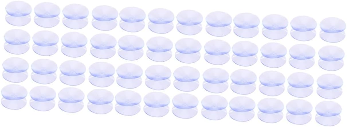 Uonlytech 3sets Rubber Pads for Glass Suction Cups Adhesive Bumper Pads Double-Sided Suction Suckers 48pcs*3