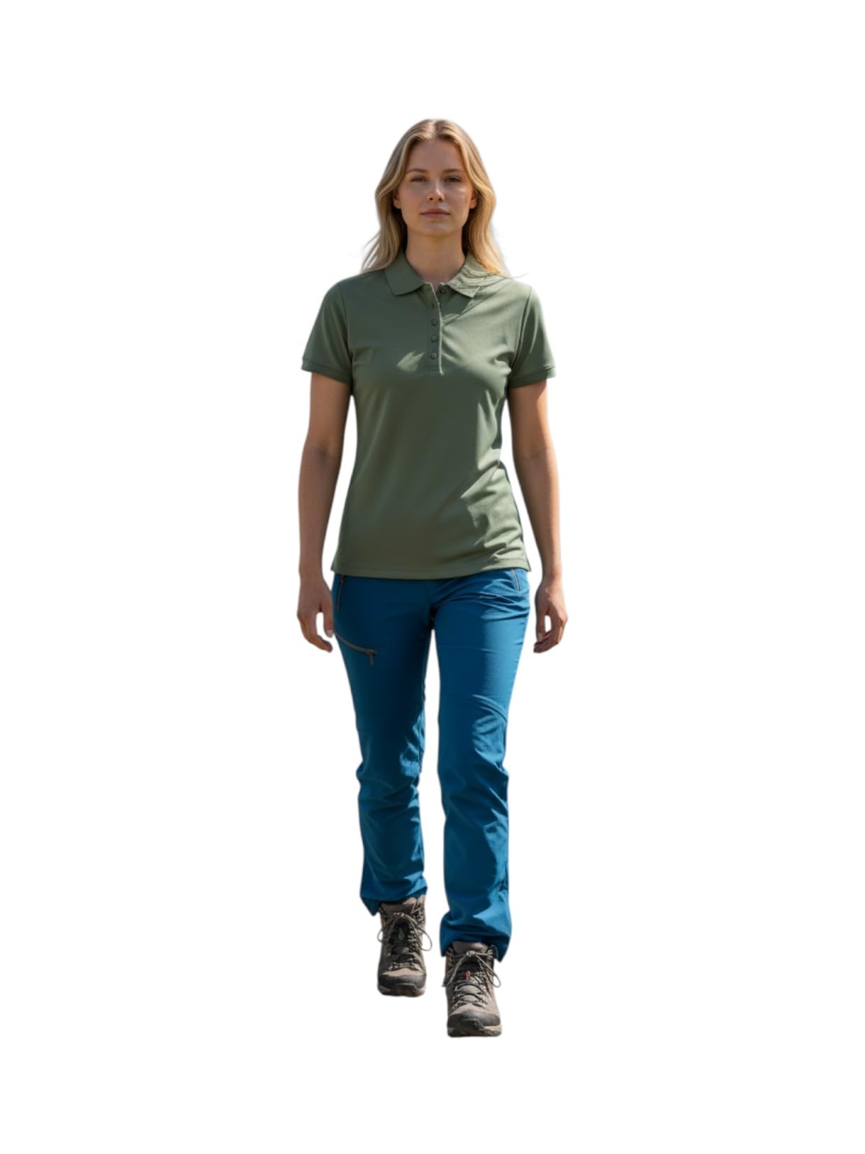 CMP Polo da donna in piqué con funzione Dry traspirante, ad asciugatura rapida e con protezione UV. Sportiva ed elegante per città e all'aperto.