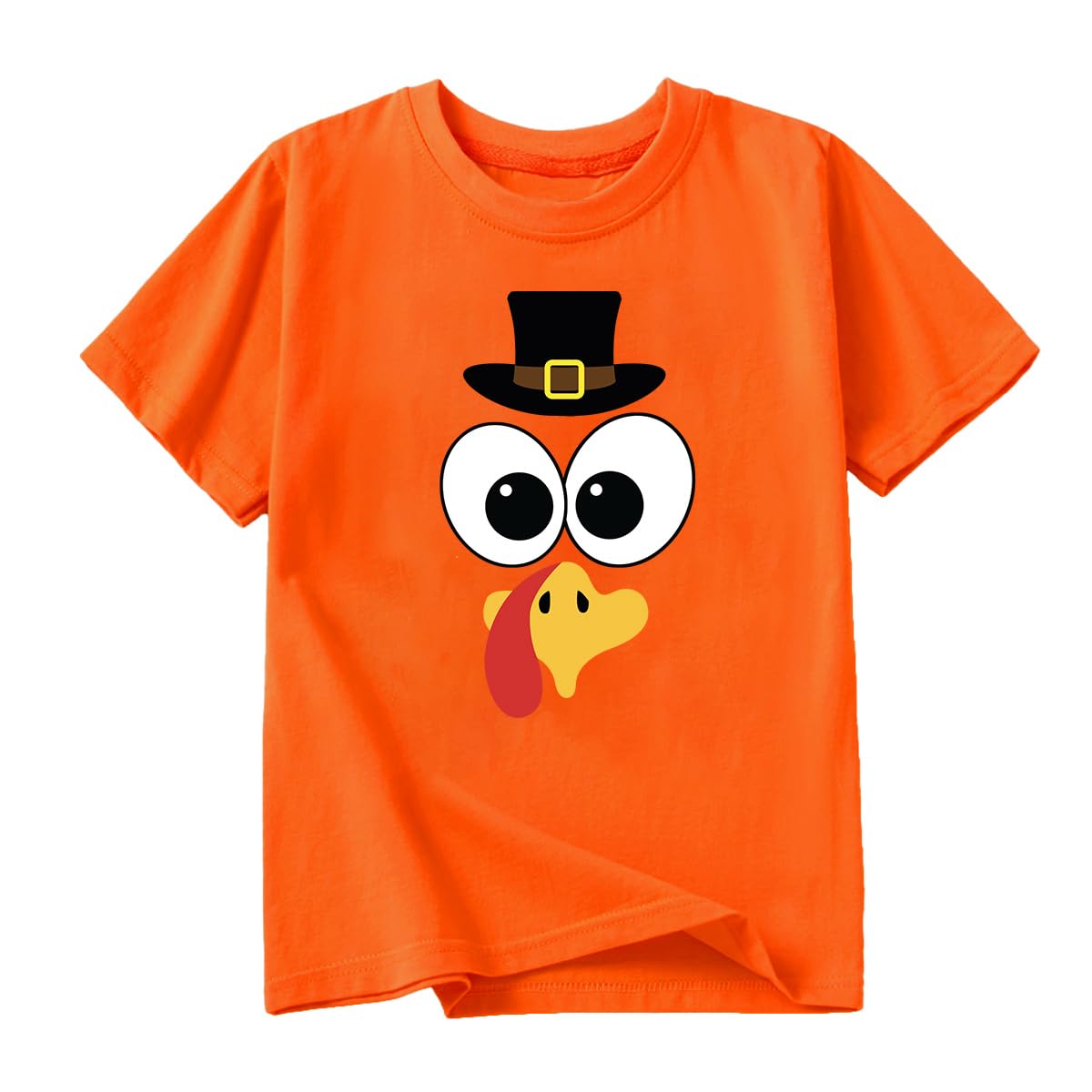 Goengmo Thanksgiving Shirt Boys Girls Cute Turkey Graphic T-Shirt Thankful Cotton Short Sleeve Tee 1-10 Years