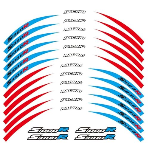 12 Reflektierende Motorradaufkleber Für Felgen Und Radkästen, Passend Für BMW S1000R, S1000, RS 1000R
