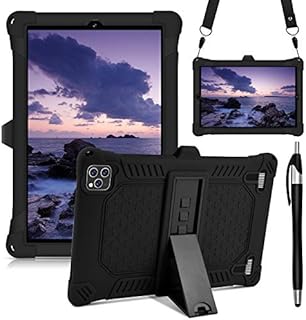 KATUMO 10 inch Silicone Case Compatible with VANKYO MatrixPad S21,DUODUOGO P8/G12,Protective Cover with Pen Holder for Gowin P8,AOYODKG A32,Aitszon 10.1,Novel TTT 10 inch Tablet,Black