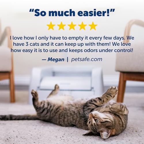 PetSafe ScoopFree Clumping Self-Cleaning Litter Box - Automatic Electric Litter Box with Integrated Health Counter - Mess-Free Waste Disposal - Odor-Free for Fresh Environment