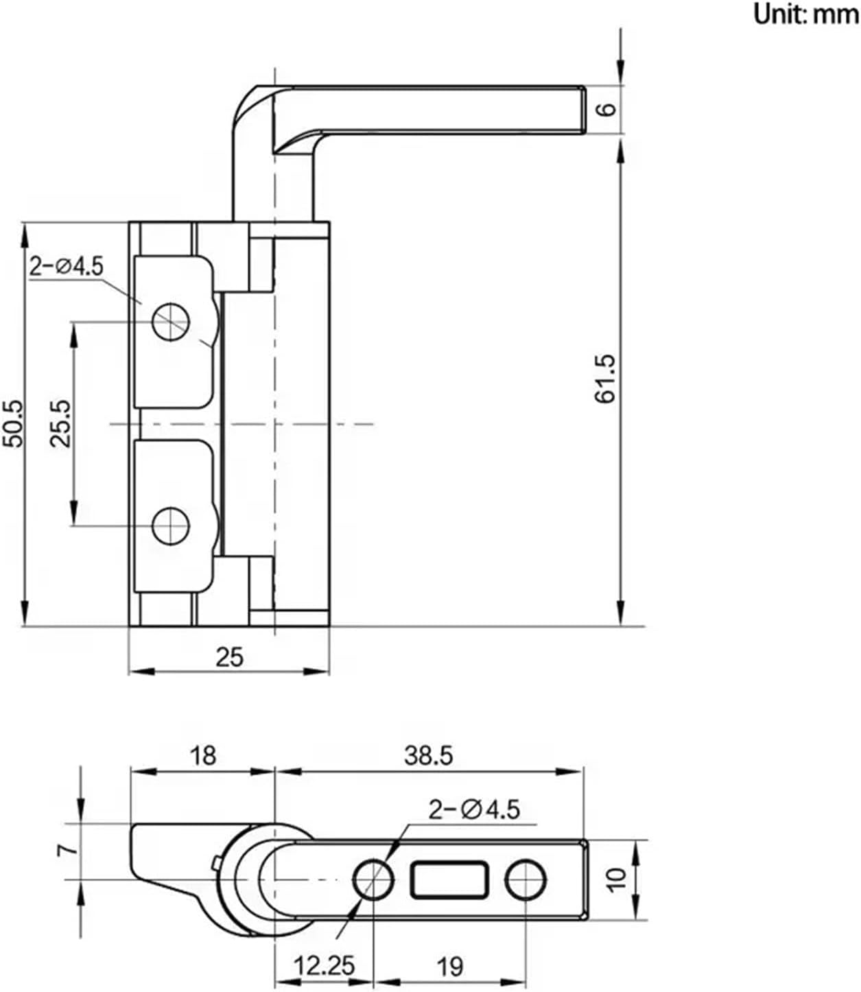 Zinc Alloy Damping Hinge Industrial Arbitrary Positioning Damping Shaft Hinge 1Pcs(Left,1.5N.m Torque)