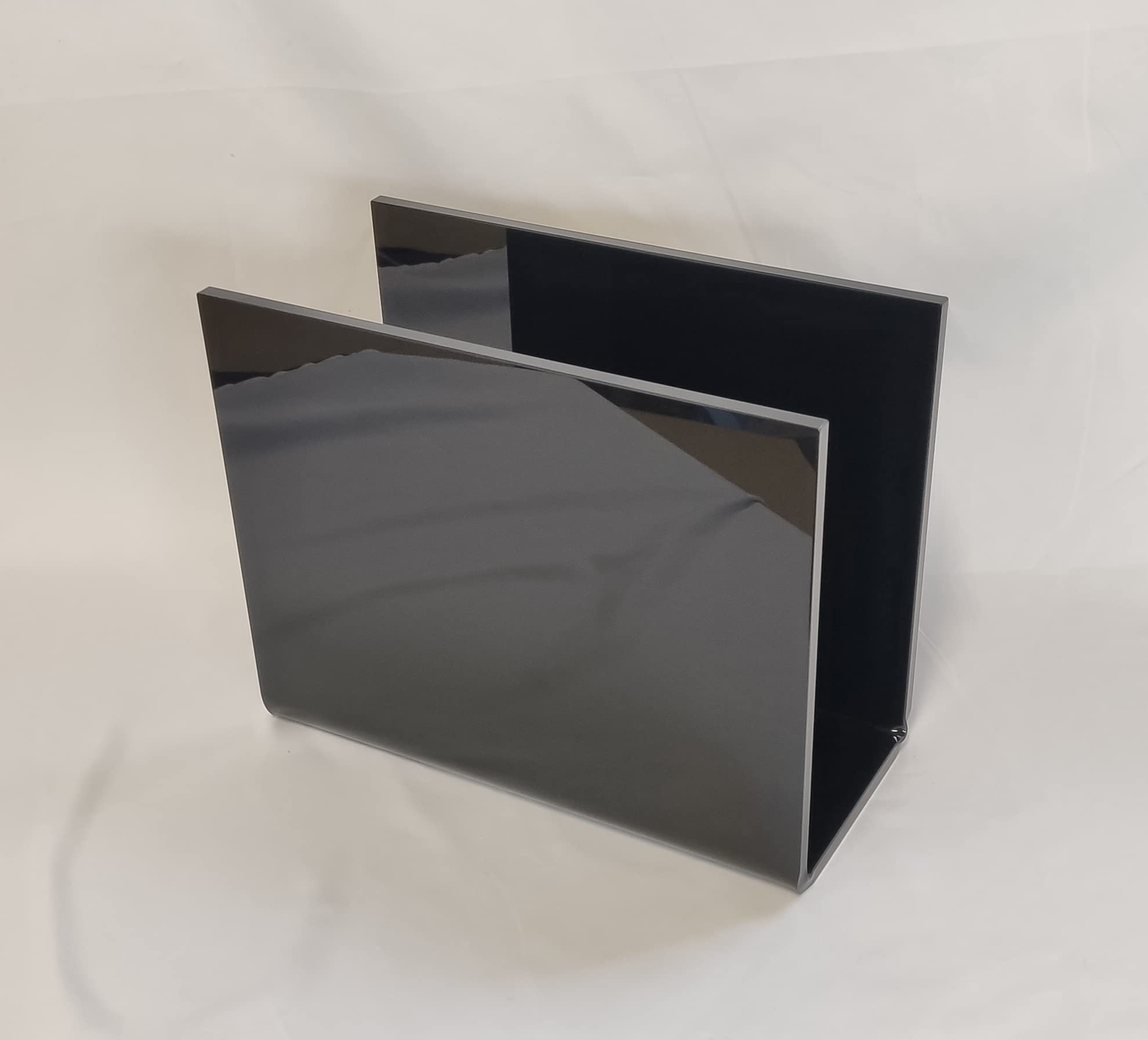 Generico Cavinato Acrylics Portadischi Vinili in Plexiglass Nero Lucido Spessore 1 cm Design per LP 33 Giri