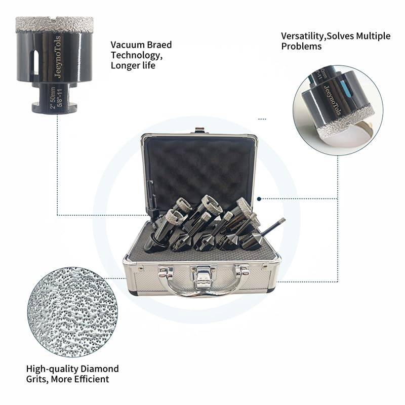 Set de 9 brocas de diamante secas en caja miniatura 2