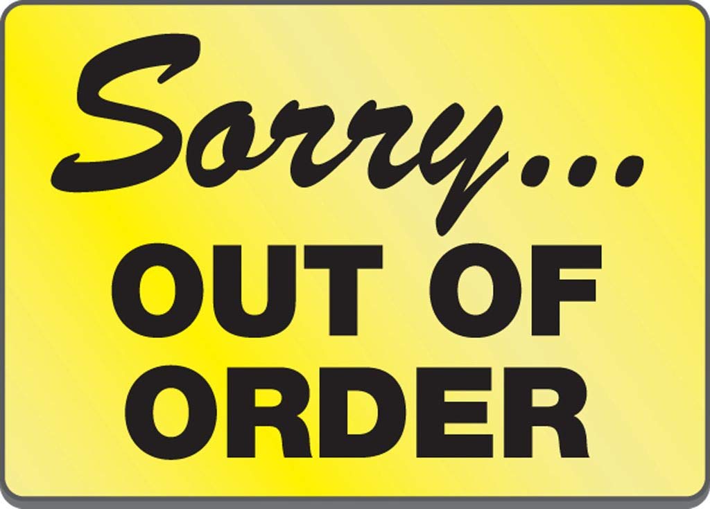 Amazon Cartel Magn tico Sorry Out Of Order Productos De Oficina
