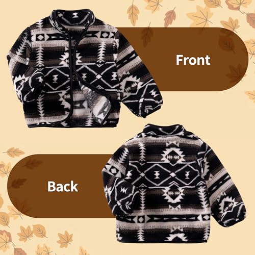 Boys Jacket Fall, Geometric Print Parka, Soft & Warm StreetStyle Jacket (Ages 2-6)3