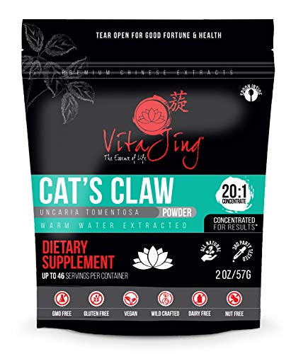 Cats Claw Extract Powder (2oz - 57gm) 20:1 Concentration (Also Known As Uncaria Tomentosa)