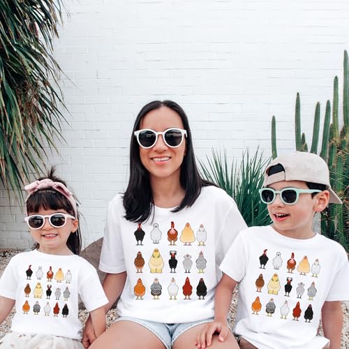 Chicken Farm Animal Toddler Shirt - Free Range Kids - Cute Farming Shirts - Variety Of Chicken Breeds Outfit - Natural Toddler Youth Tee4