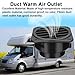 AIMCOCO 360 Degrees 75mm Rotatable Warm Air Vent Outlet Car Heater Duct Hose Pipe Parking Air Conditioner Steering Diesel Heater Vent Cover for Car RV Bus Boat, 2pcs