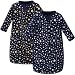 Hudson Baby Safe Sleep Wearable Long Sleeve Sleeping Bag, 2 Pack, Metallic Stars, 0-3 Months (3M)