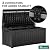 YITAHOME 120 Gallon Outdoor Storage Deck Box, Large Resin Patio Storage for Outdoor Pillows, Garden Tools and Pool-Supplies, Waterproof, Lockable (Black)