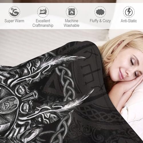 Manta vikinga de franela suave para cama y sofá de 150x200 cm 4