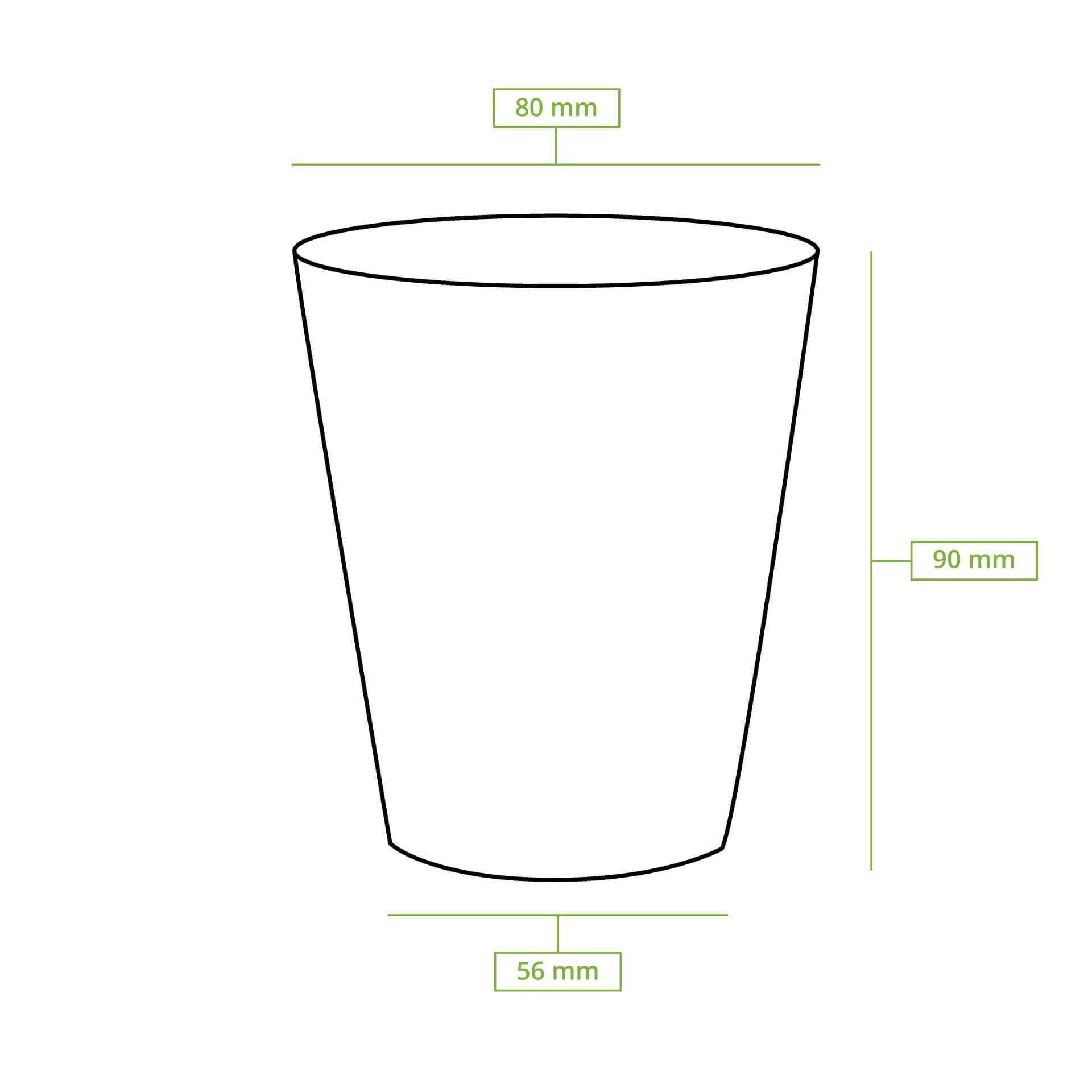 BIOZOYG 1000x vasos desechables 200 ml / 8 oz, Ø 80 mm blanco con coloridos iconos medioambientales - vasos cafe sin plástico y con materiales sostenibles - vasos cafe desechables