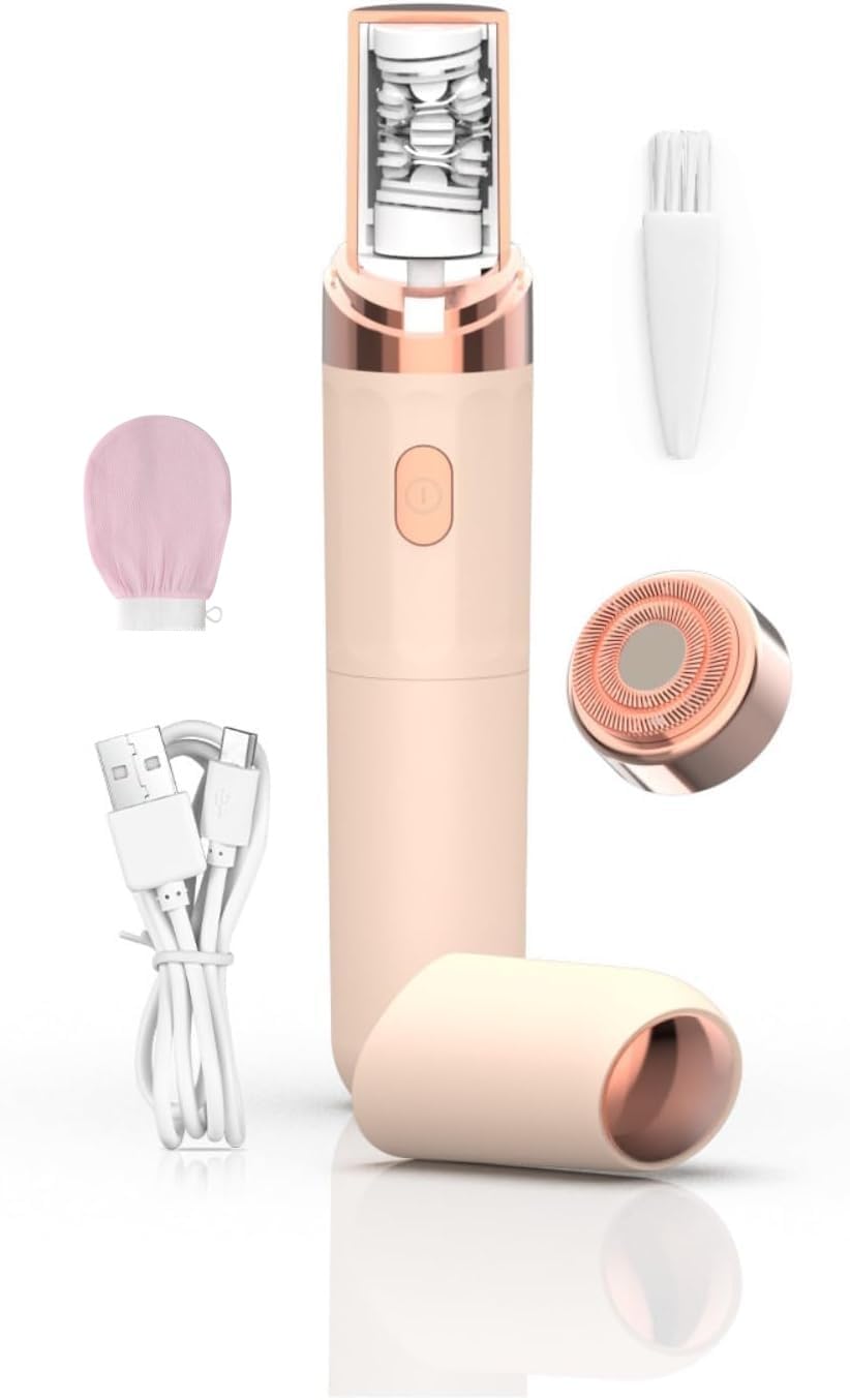 Epilsmooth Épilateur Visage 2026 Nouveau Electrique Femme USB Rechargeable Lumière LED Intégrée Rose
