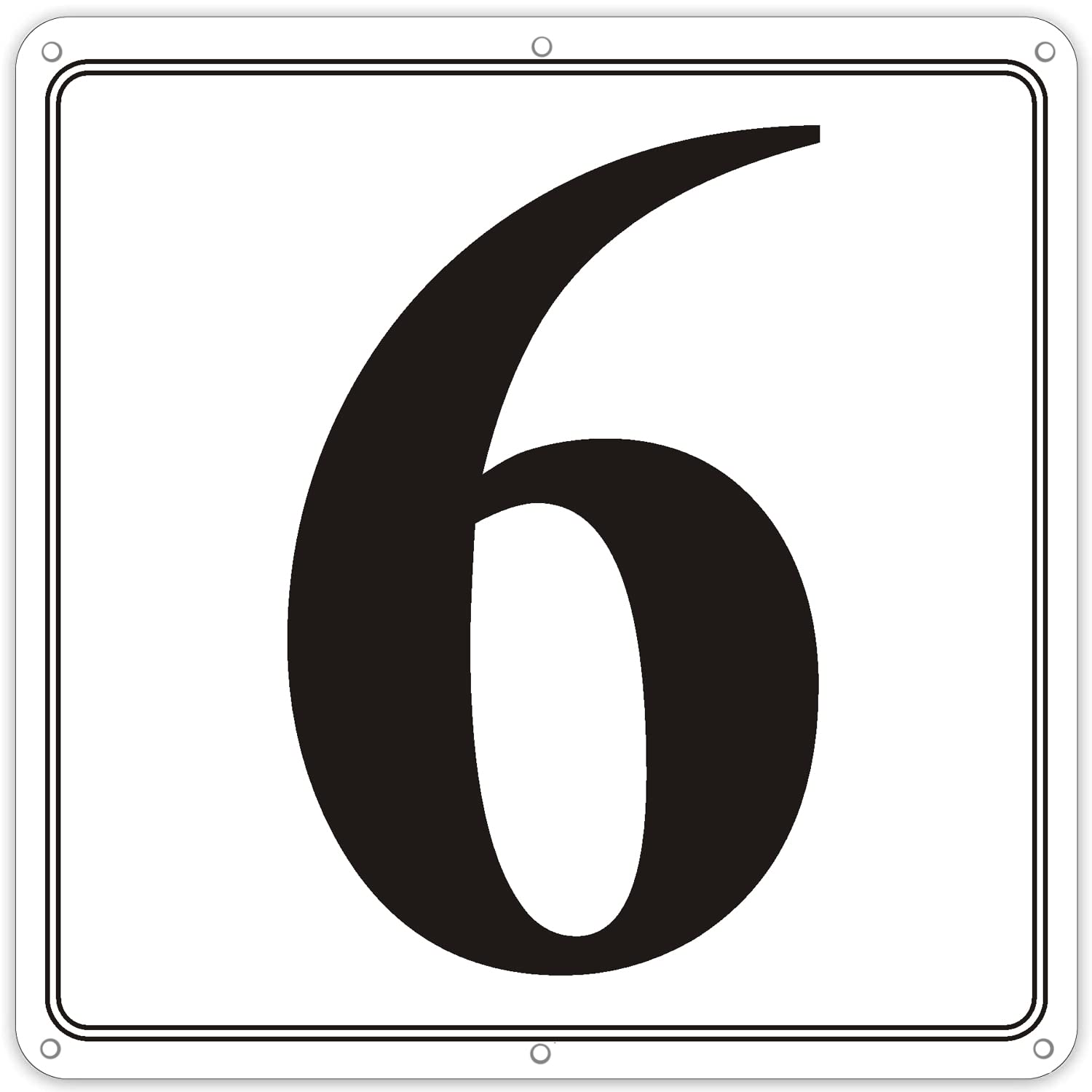 Premium Aluminum Number Signs 6-12" X 12" Parking Spot Number Signs, Large Metal Numbered Signs for Floor, Dock, Court, Aisle, Field and Outdoor Use, Weather-Resistant, Easy Mounting, High Visibility-image-29