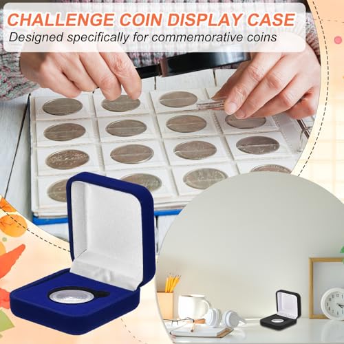 Caja para Monedas de Terciopelo para Exhibición 40mm miniatura 5