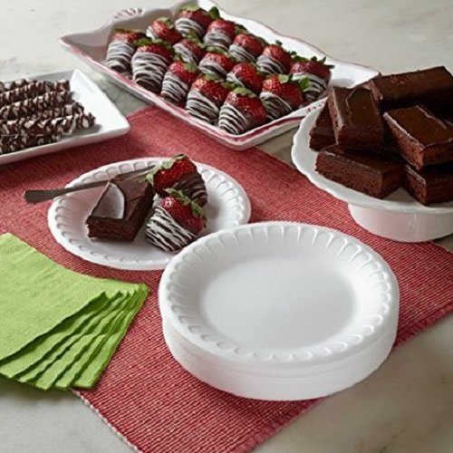 Hefty Everyday Foam Plates (White, Soak Proof, 9-Inch, 50 Count) #TOP1