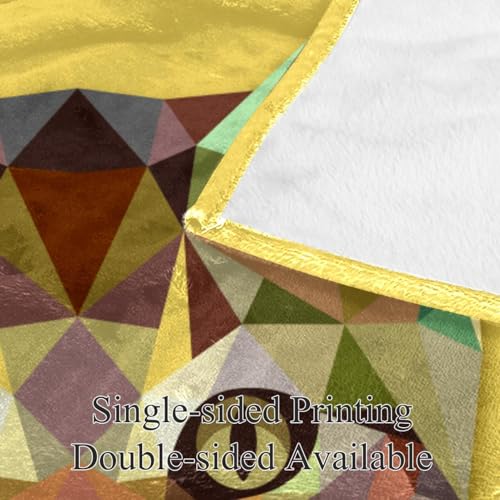 Couverture polaire chat hipster mignon plaid microfibres chaud 150x130 cm - 4