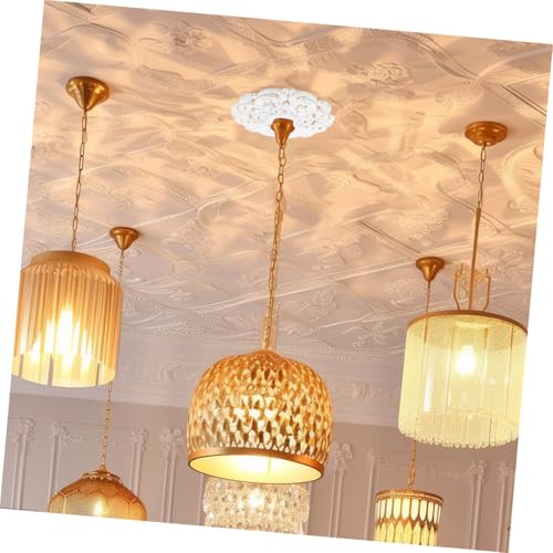 Florón de techo decorativo para ocultar imperfecciones y grietas de lámparas 5