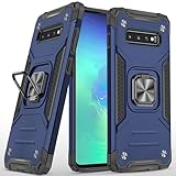 Picture of Dionsibei Galaxy S10 Plus Case Military Grade Built-in Kickstand Case with Stand Holster Armor Shockproof Cover Protective for Samsung Galaxy S10+ Plus Phone Case for Men Women (Blue)