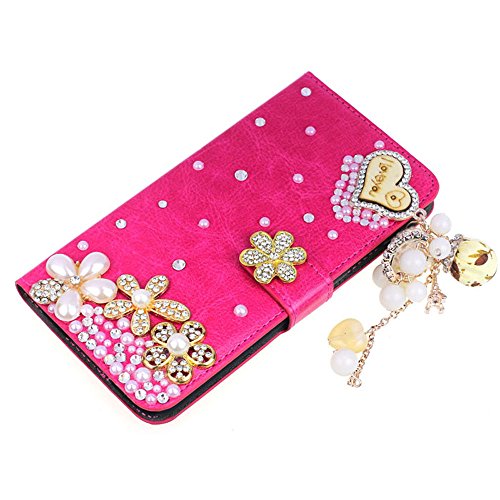 Mokingtop Rhinestone Wallet Leather Bling Cover Case for Samsung Galaxy S5 I9600