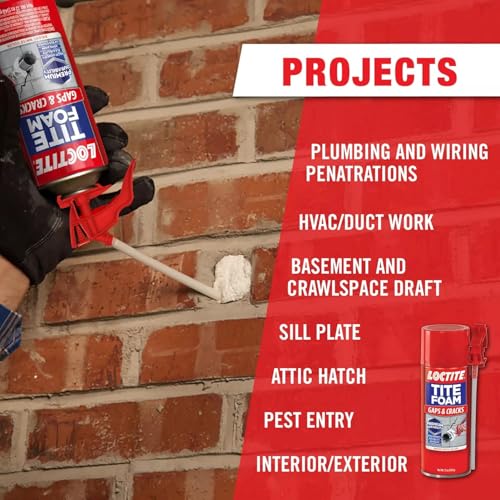 Image of Bundle of Loctite Tite Foam Gaps & Cracks White Insulating Foam Sealant 12 fl oz, 1 Can + Loctite 2378565 Tite Foam Big Gaps Insulating Foam Sealant, 12 oz, White