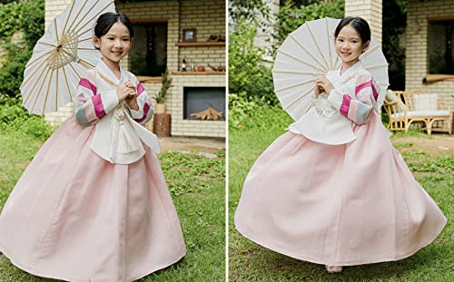 Striped Coral Dangui Girl Hanbok for 100~15y/o Korean Dress Baby Kids Hanbok Dol Baekil3