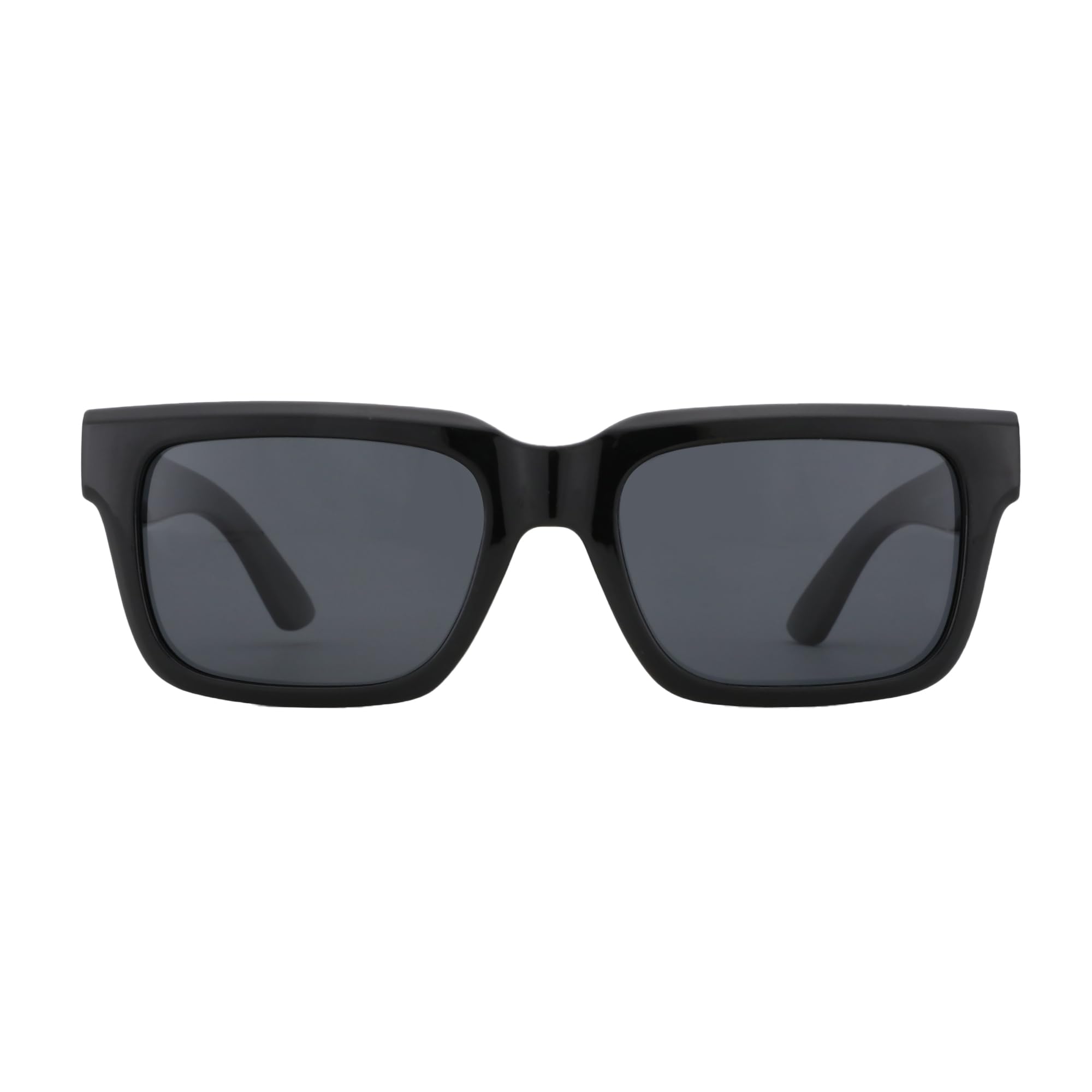 Gafas de sol rectangulares para hombres y mujeres, polarizadas, protección UV400, clásicas, modernas, para conducir, gafas de sol, C01 Marco Negro Lente Negro 3