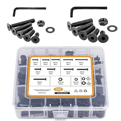 �i�b�g�ƃ{���g�̊e��l�ߍ��킹�Z�b�g - 205�s�[�X �w�r�[�f���[�e�B �X�e�����X�X�`�[�� - ���[�g���@ �X�N�����[ �Z�p�� �{���g����уi�b�g�̃L�b�g - �����ԏC���A�d�C���i�A�ƒ�p�i�A�v��A�Ƌ�p